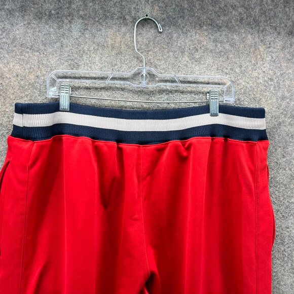 Nike Brooklyn Nets Pants Mens XXL Red Blue Trim NBA Warm Up Athletic Team Sports - Picture 7 of 9